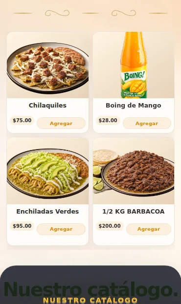 Listado de productos del catálogo público