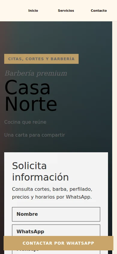 UI real de un catálogo público con navegación, productos y precios